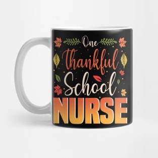 One Thankful School Nurse Thanksgiving Mug